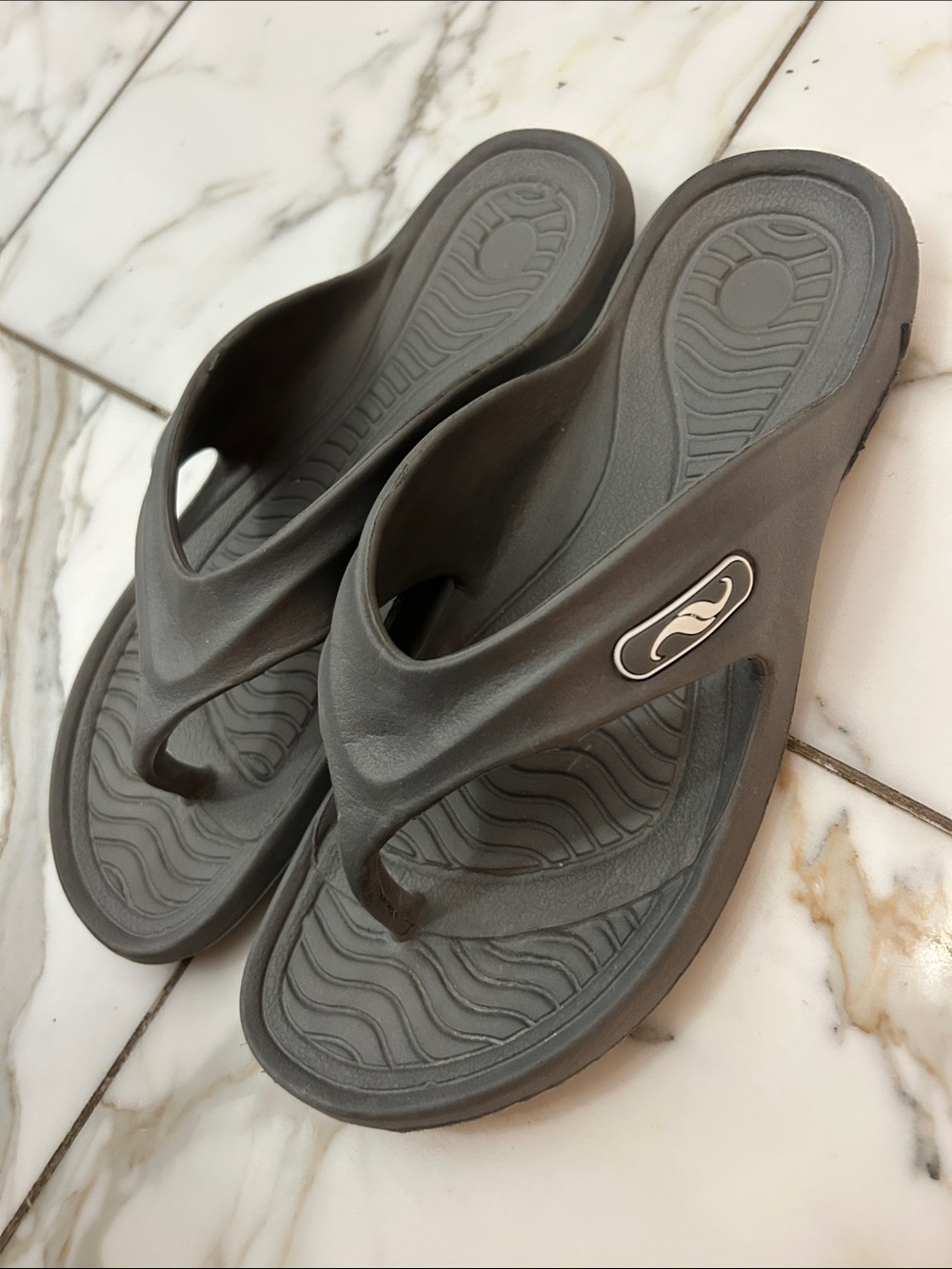 Grey Foam Flip Flops - Casual Pool & Beach Sandals image 5